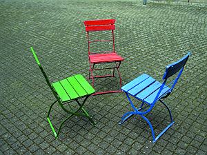 bunt farbige Sthle